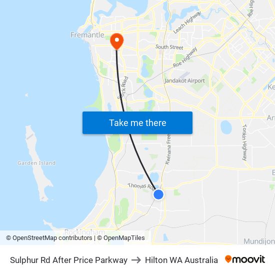 Sulphur Rd After Price Parkway to Hilton WA Australia map