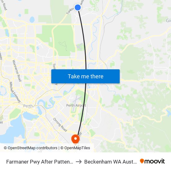 Farmaner Pwy After Patten Way to Beckenham WA Australia map