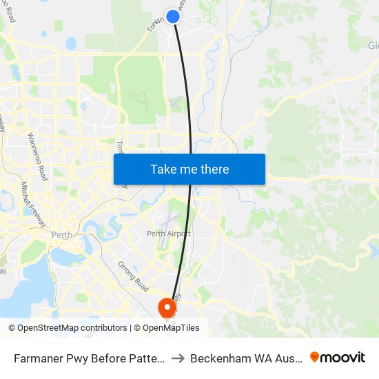 Farmaner Pwy Before Patten Way to Beckenham WA Australia map