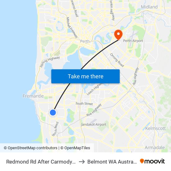 Redmond Rd After Carmody St to Belmont WA Australia map