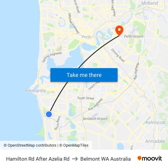 Hamilton Rd After Azelia Rd to Belmont WA Australia map