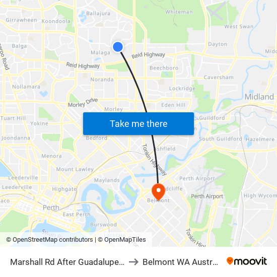 Marshall Rd After Guadalupe Dr to Belmont WA Australia map