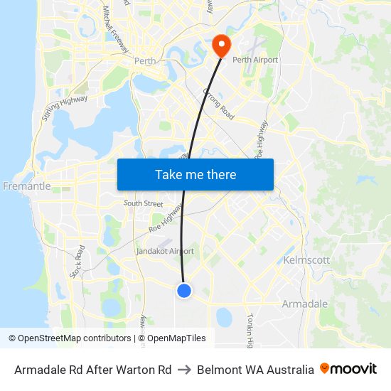 Armadale Rd After Warton Rd to Belmont WA Australia map