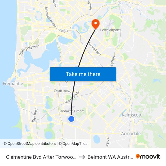 Clementine Bvd After Torwood Av to Belmont WA Australia map