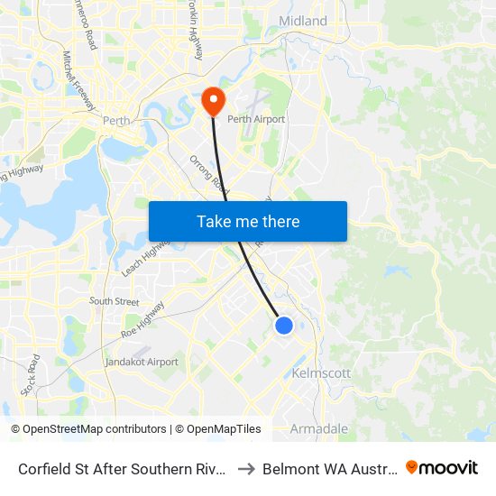Corfield St After Southern River Rd to Belmont WA Australia map