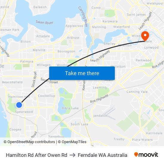 Hamilton Rd After Owen Rd to Ferndale WA Australia map