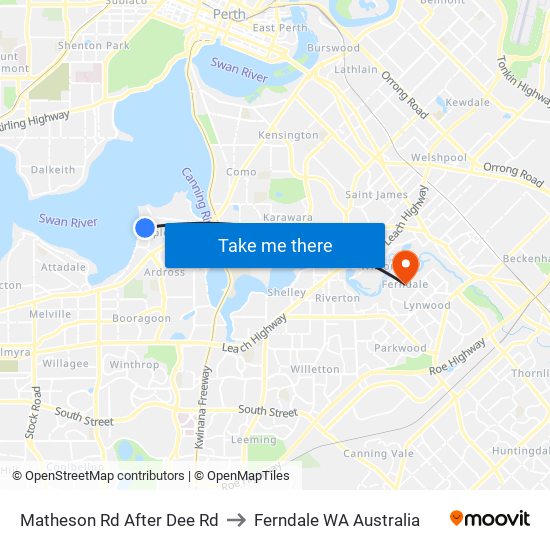 Matheson Rd After Dee Rd to Ferndale WA Australia map