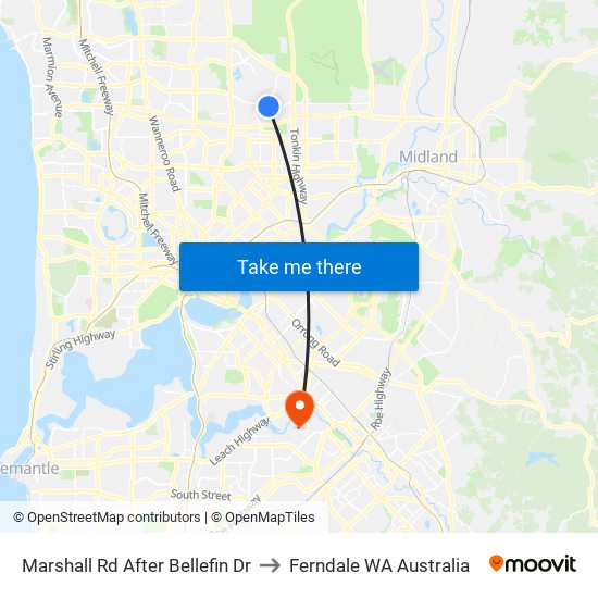 Marshall Rd After Bellefin Dr to Ferndale WA Australia map