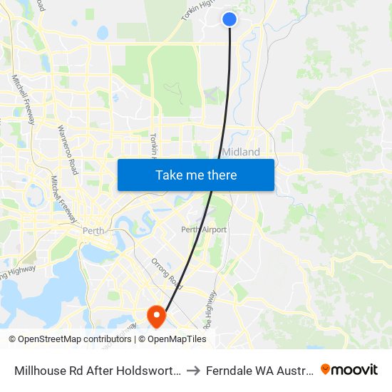 Millhouse Rd After Holdsworth Av to Ferndale WA Australia map