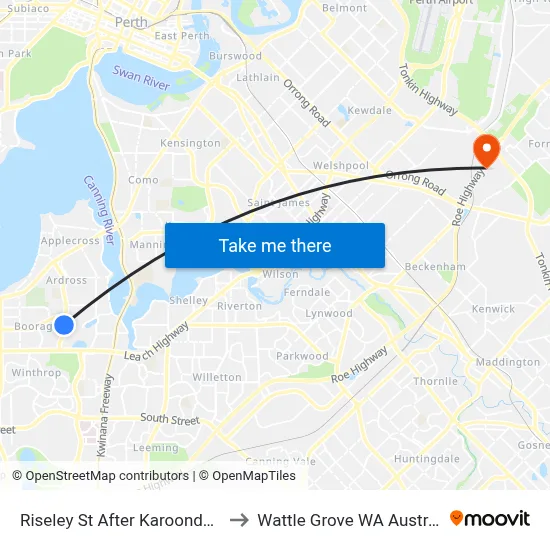 Riseley St After Karoonda Rd to Wattle Grove WA Australia map