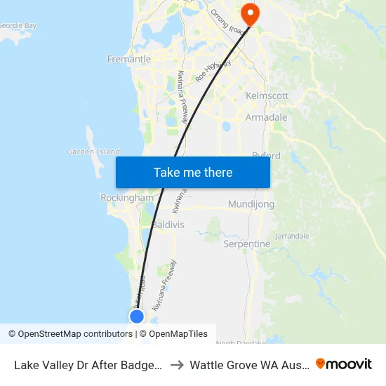 Lake Valley Dr After Badgerup Av to Wattle Grove WA Australia map