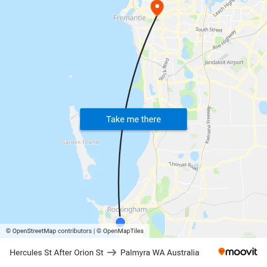 Hercules St After Orion St to Palmyra WA Australia map