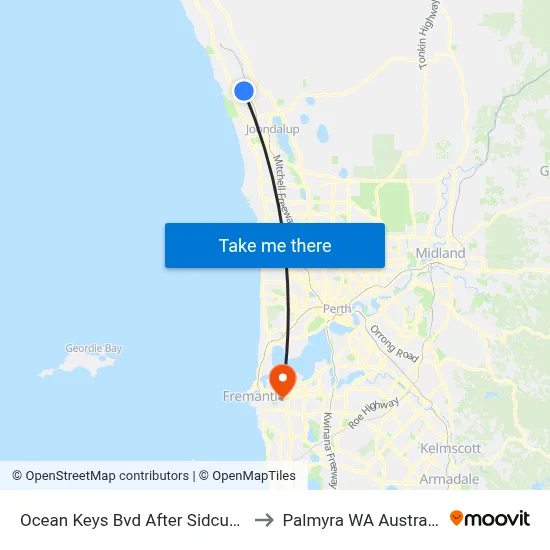 Ocean Keys Bvd After Sidcup L to Palmyra WA Australia map