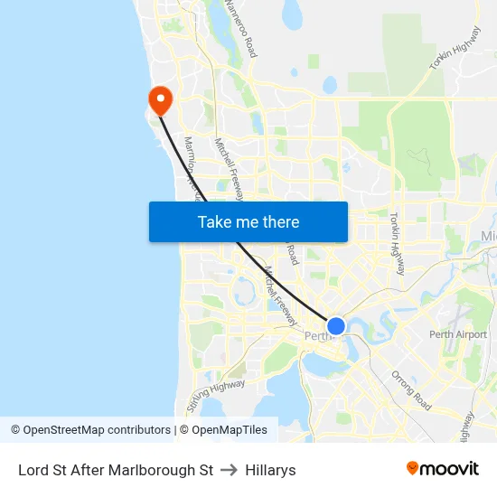 Lord St After Marlborough St to Hillarys map