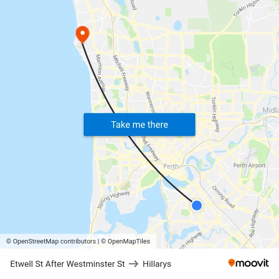 Etwell St After Westminster St to Hillarys map