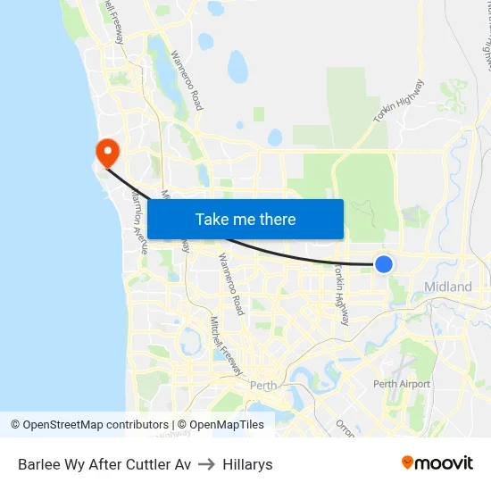 Barlee Wy After Cuttler Av to Hillarys map