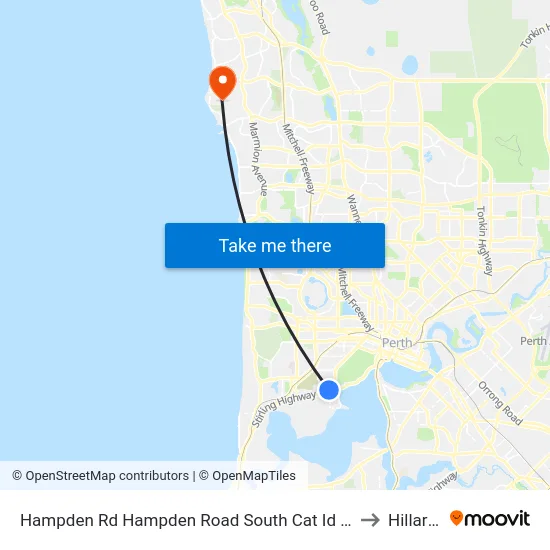 Hampden Rd Hampden Road South Cat Id 128 to Hillarys map