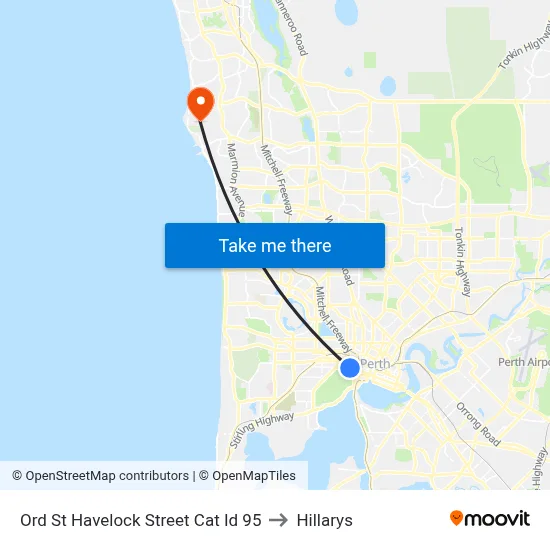 Ord St Havelock Street Cat Id 95 to Hillarys map