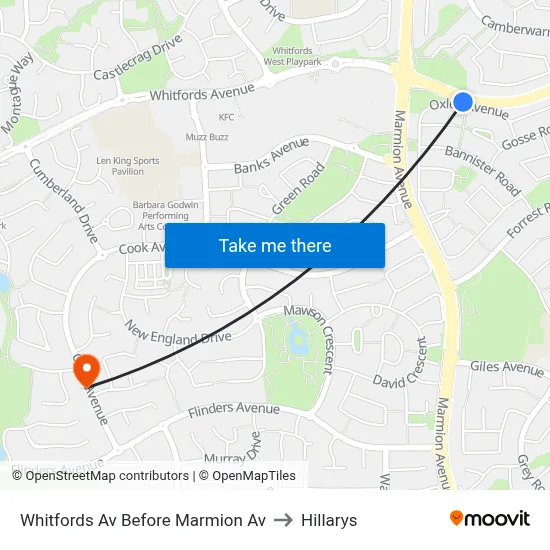 Whitfords Av Before Marmion Av to Hillarys map