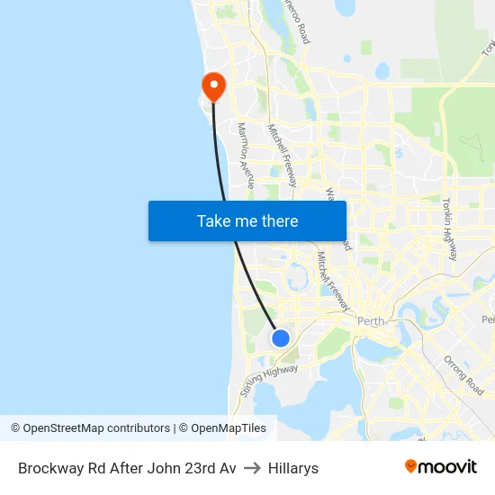 Brockway Rd After John 23rd Av to Hillarys map
