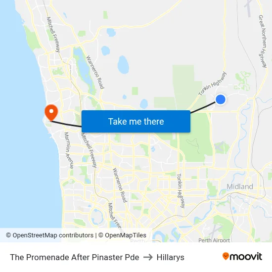 The Promenade   After Pinaster Pde to Hillarys map