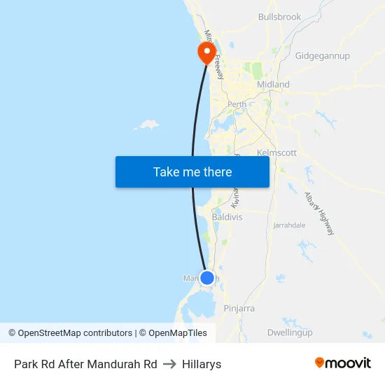 Park Rd After Mandurah Rd to Hillarys map