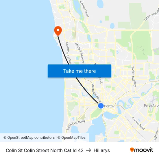 Colin St Colin Street North Cat Id 42 to Hillarys map
