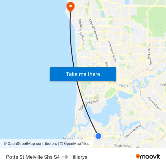Potts St Melville Shs S4 to Hillarys map