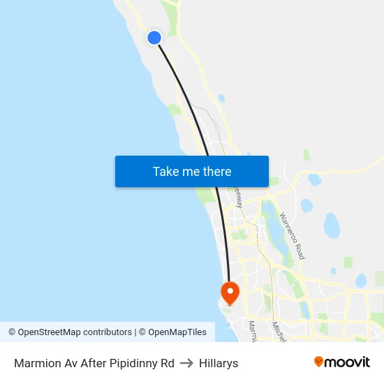 Marmion Av After Pipidinny Rd to Hillarys map