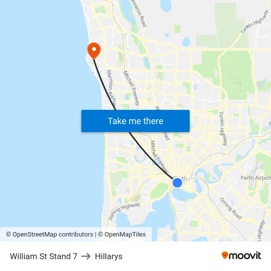 William St Stand 7 to Hillarys map