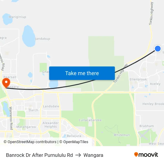 Banrock Dr After Purnululu Rd to Wangara map