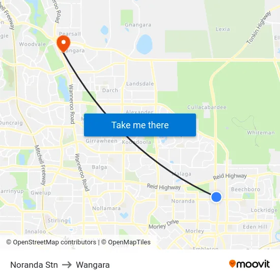 Noranda Stn to Wangara map