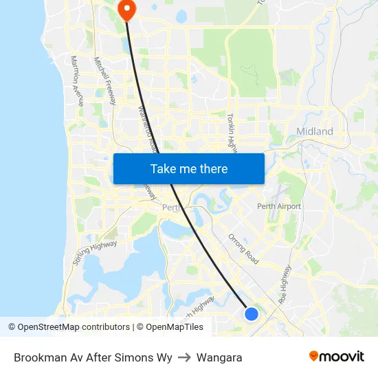 Brookman Av After Simons Wy to Wangara map