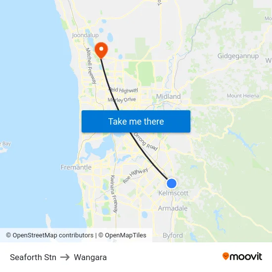 Seaforth Stn to Wangara map