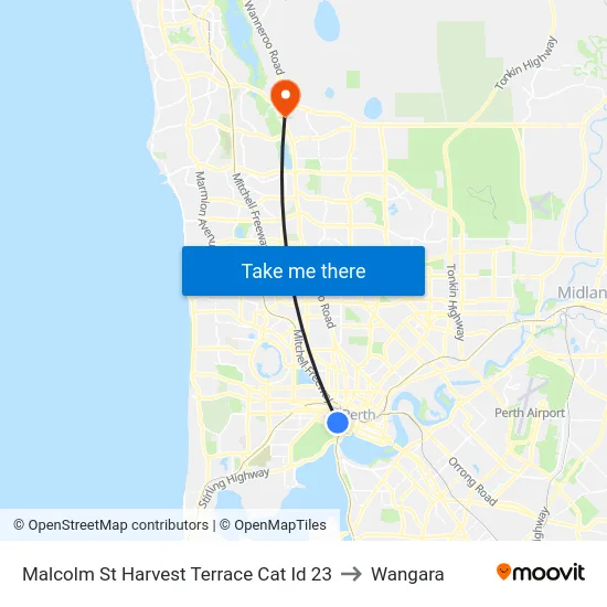 Malcolm St Harvest Terrace Cat Id 23 to Wangara map
