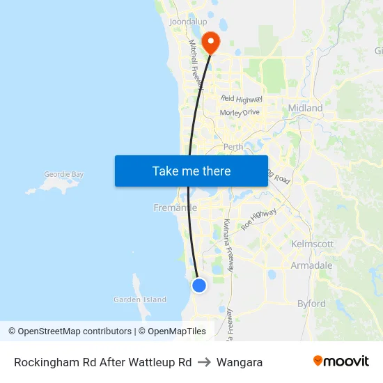 Rockingham Rd After Wattleup Rd to Wangara map