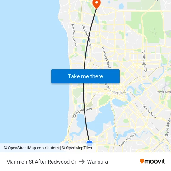 Marmion St After Redwood Cr to Wangara map