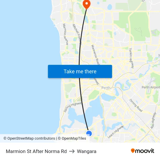 Marmion St After Norma Rd to Wangara map