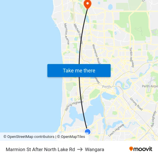 Marmion St After North Lake Rd to Wangara map