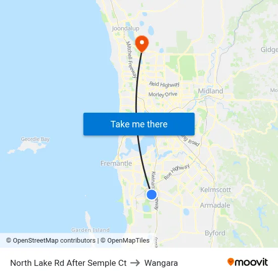 North Lake Rd After Semple Ct to Wangara map