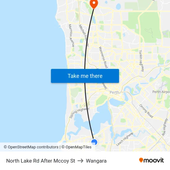 North Lake Rd After Mccoy St to Wangara map
