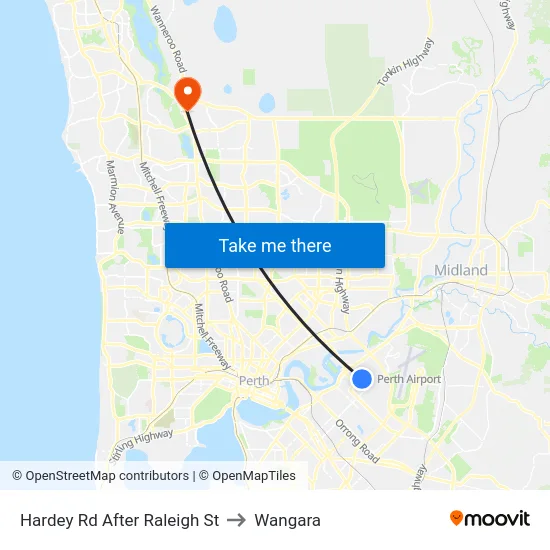 Hardey Rd After Raleigh St to Wangara map