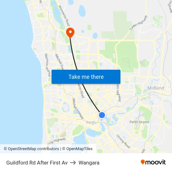 Guildford Rd After First Av to Wangara map