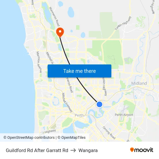 Guildford Rd After Garratt Rd to Wangara map