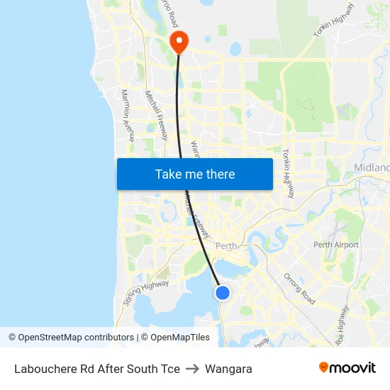 Labouchere Rd After South Tce to Wangara map