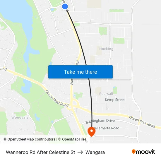 Wanneroo Rd After Celestine St to Wangara map