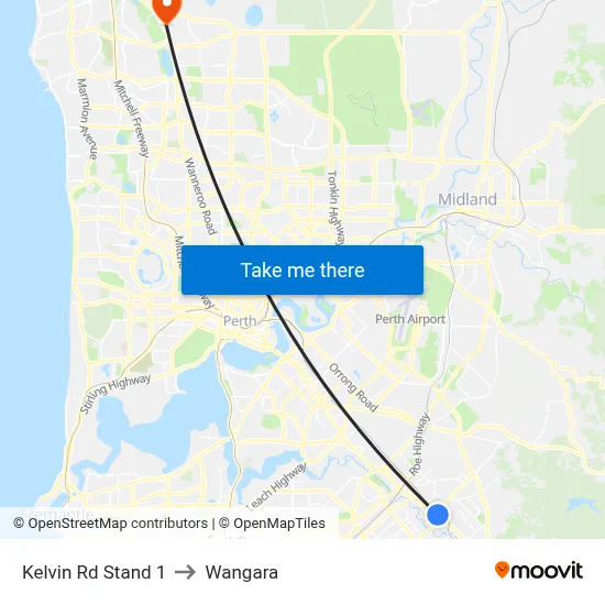 Kelvin Rd Stand 1 to Wangara map