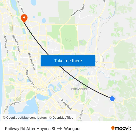 Railway Rd After Haynes St to Wangara map