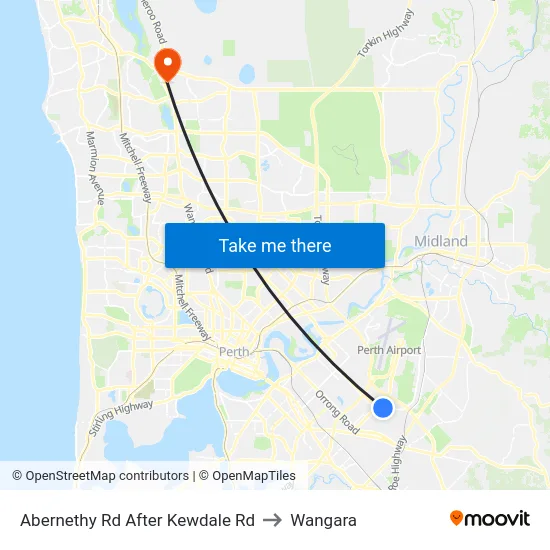 Abernethy Rd After Kewdale Rd to Wangara map