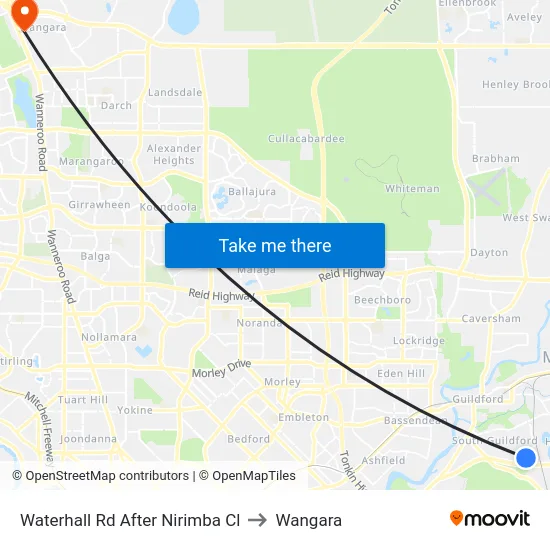 Waterhall Rd After Nirimba Cl to Wangara map